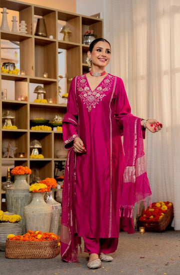 Satori Silk Embroidered Festive Suit Set