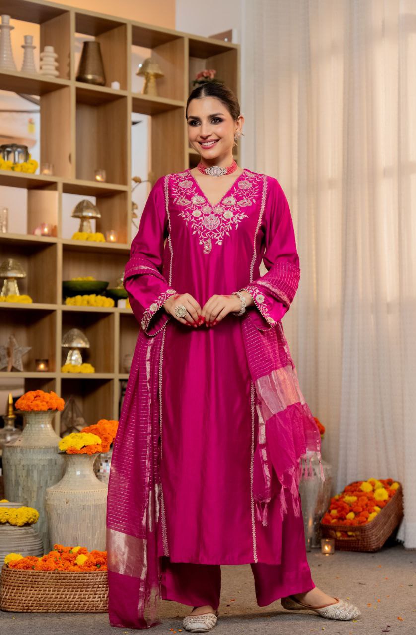 Satori Silk Embroidered Festive Suit Set
