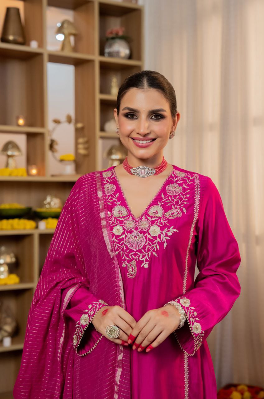 Satori Silk Embroidered Festive Suit Set