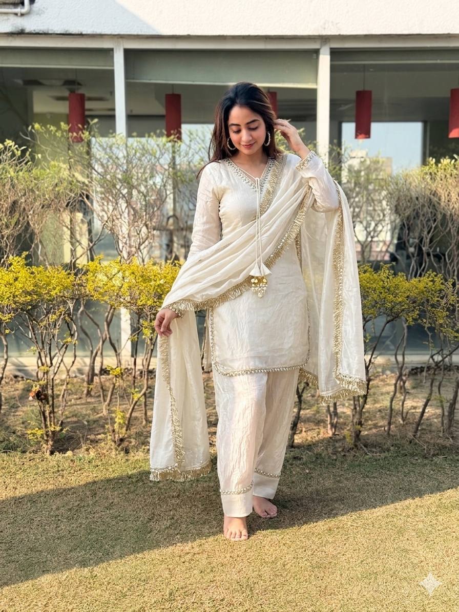 Fendi Satin Farsi Salwar Set