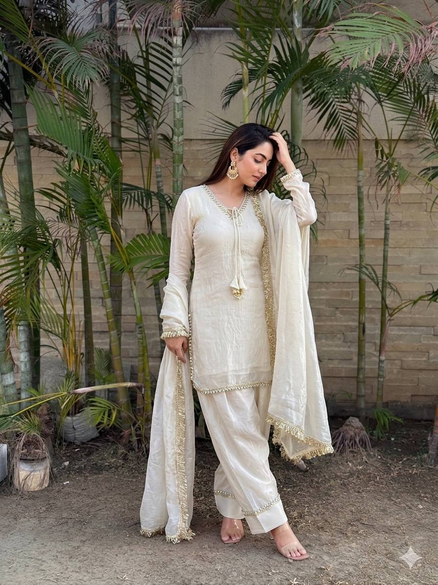 Fendi Satin Farsi Salwar Set
