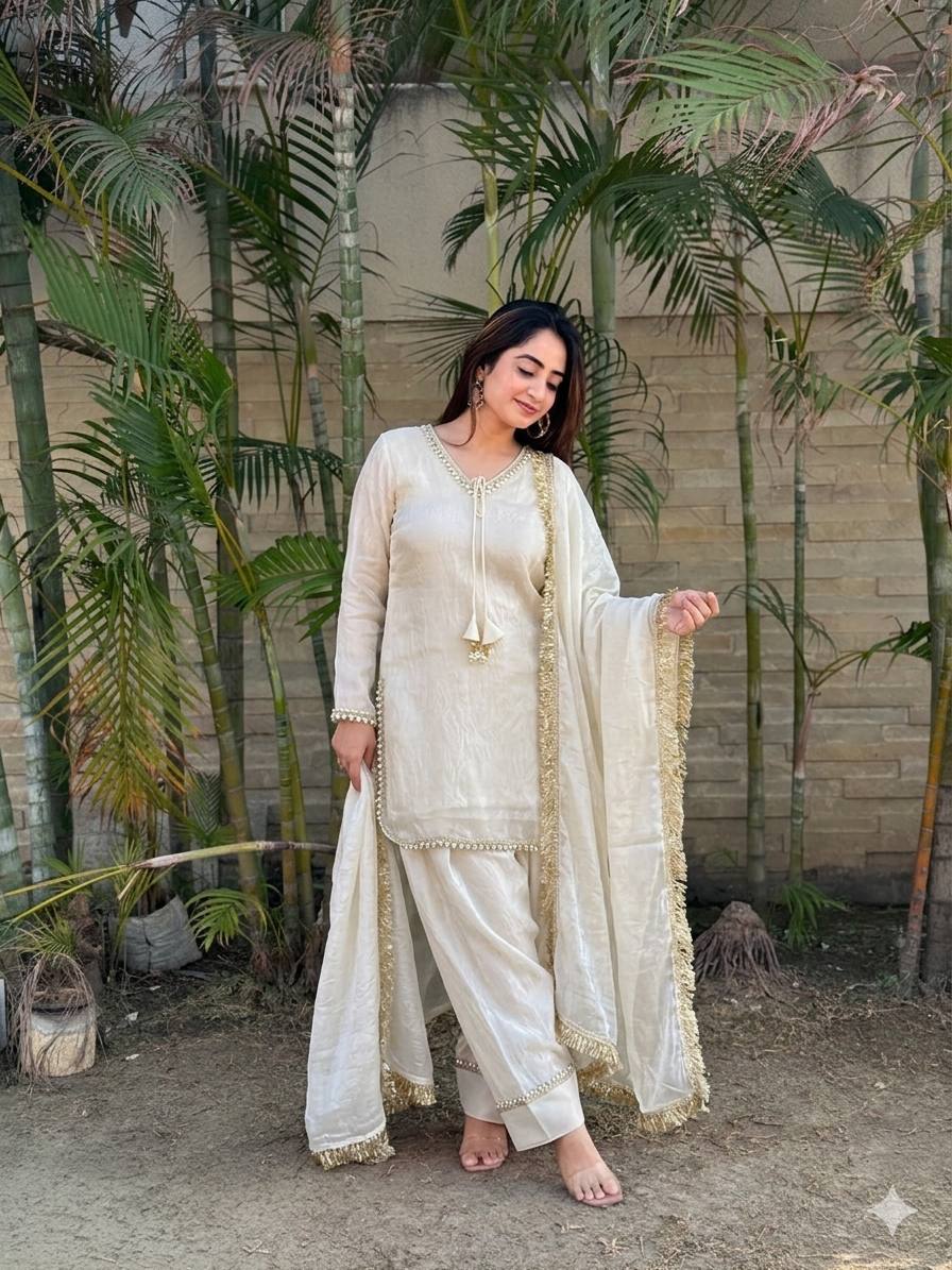 Fendi Satin Farsi Salwar Set