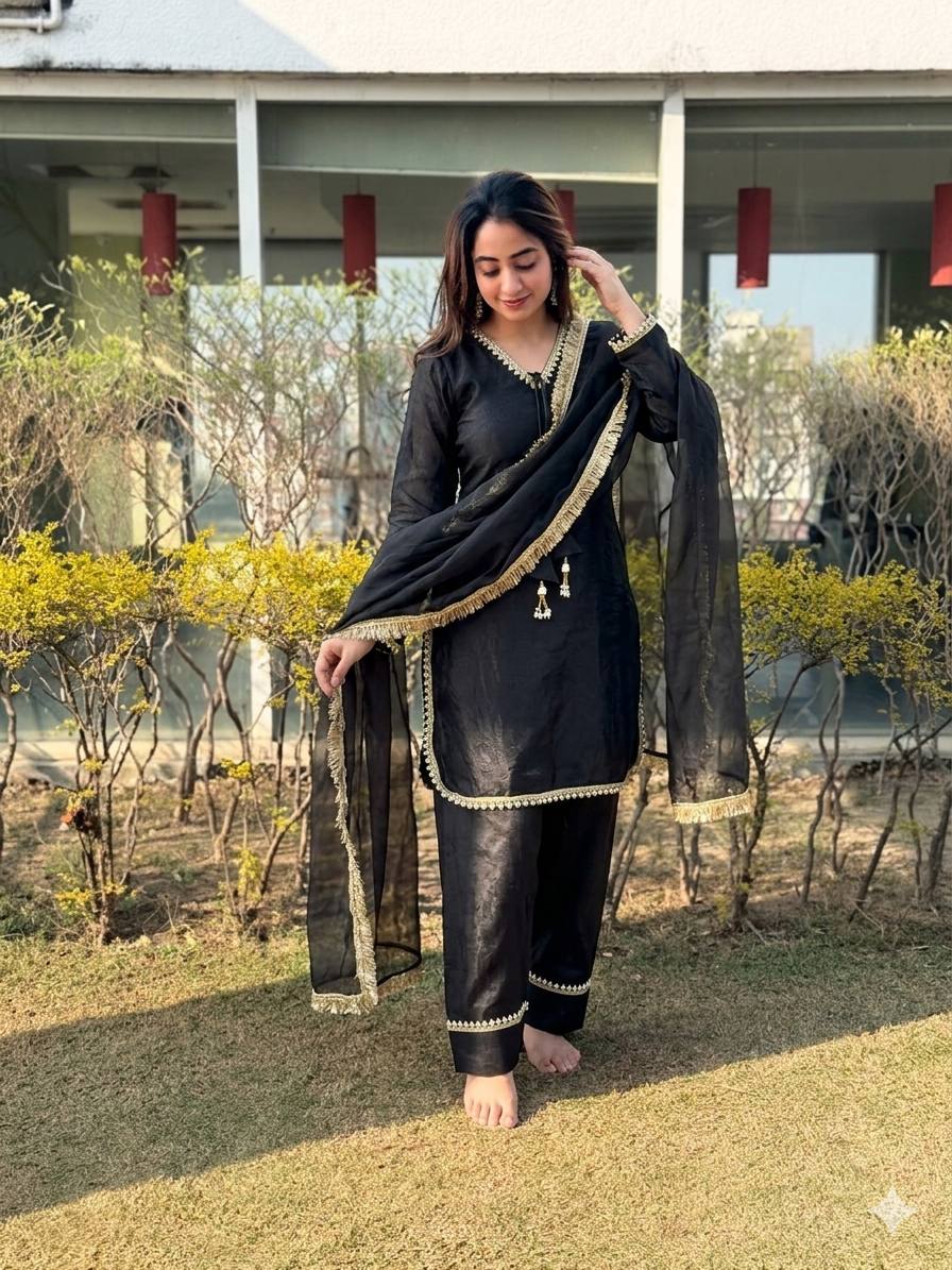 Fendi Satin Farsi Salwar Set