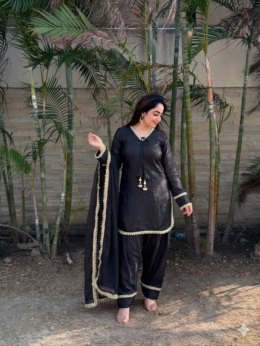 Fendi Satin Farsi Salwar Set