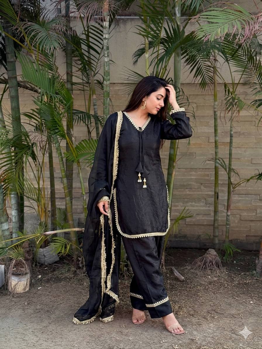 Fendi Satin Farsi Salwar Set