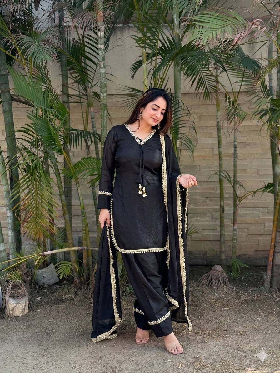 Fendi Satin Farsi Salwar Set