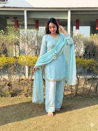 Fendi Satin Farsi Salwar Set