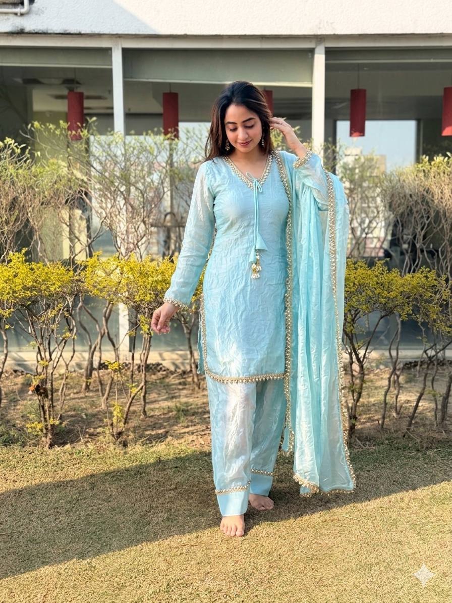 Fendi Satin Farsi Salwar Set