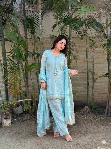 Fendi Satin Farsi Salwar Set