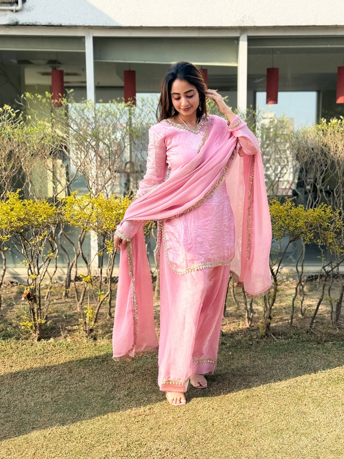 Fendi Satin Farsi Salwar Set