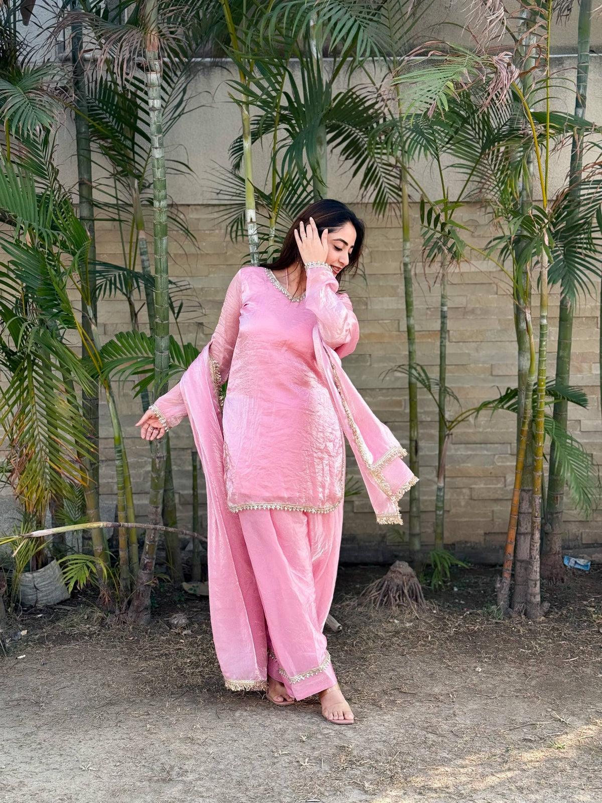 Fendi Satin Farsi Salwar Set