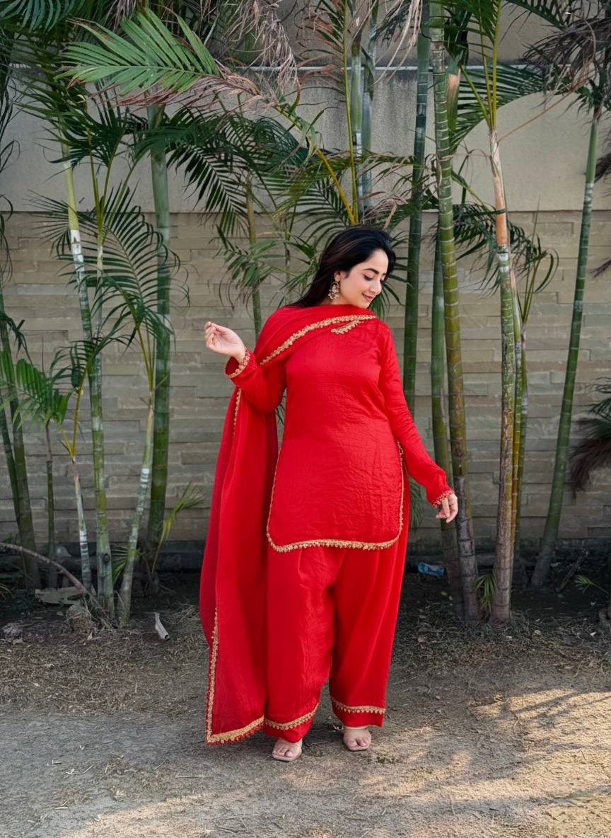 Fendi Satin Farsi Salwar Set