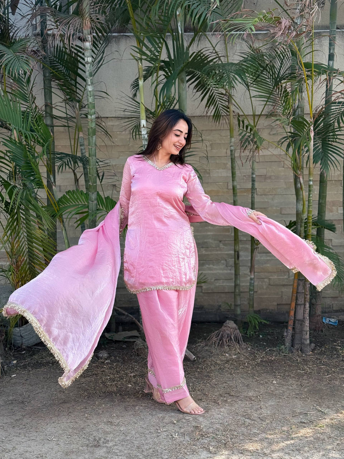 Fendi Satin Farsi Salwar Set