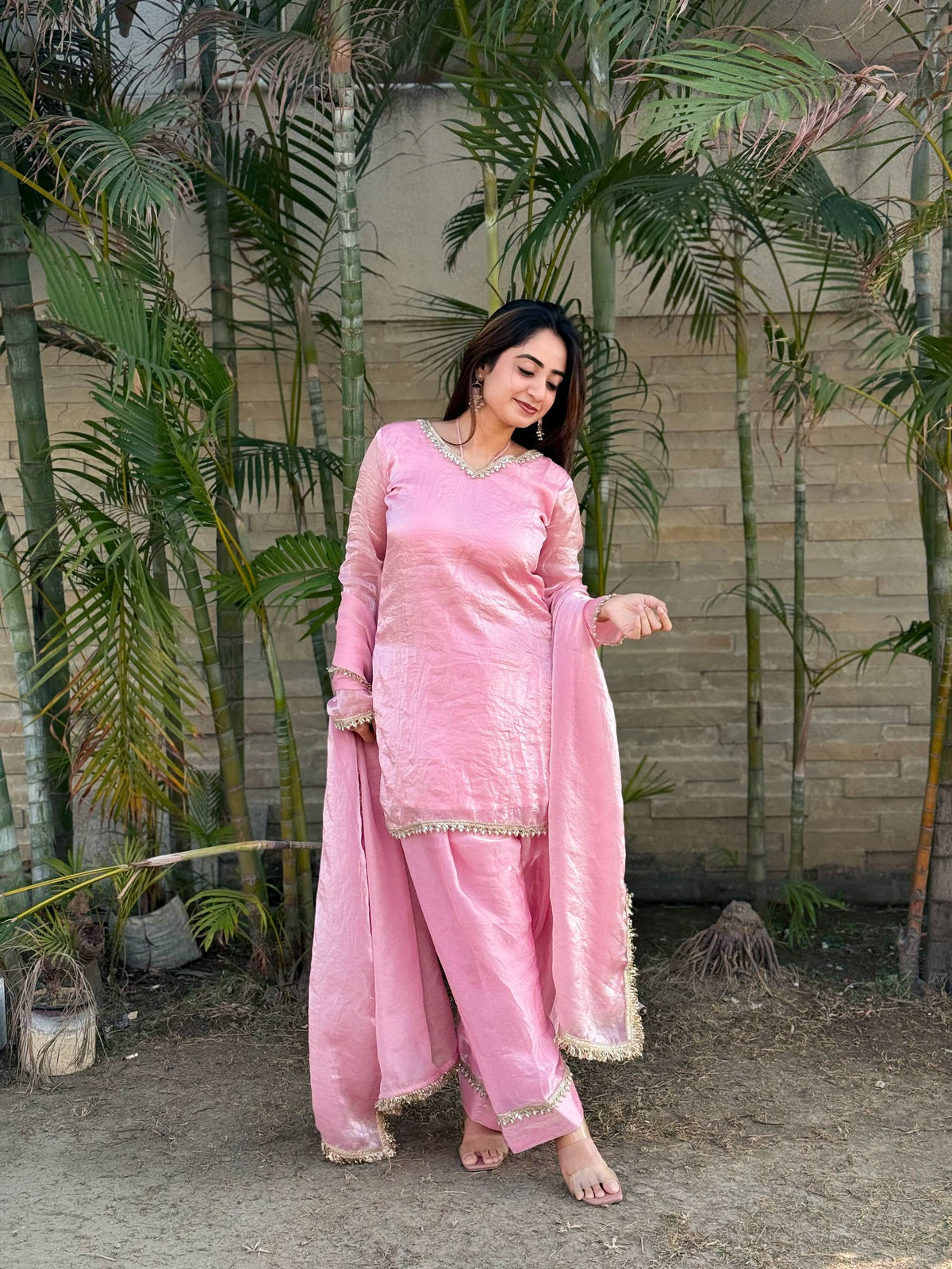 Fendi Satin Farsi Salwar Set