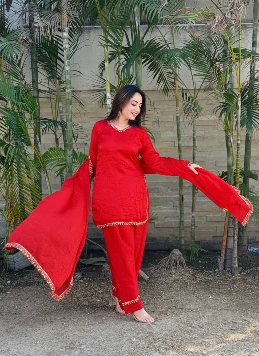 Fendi Satin Farsi Salwar Set