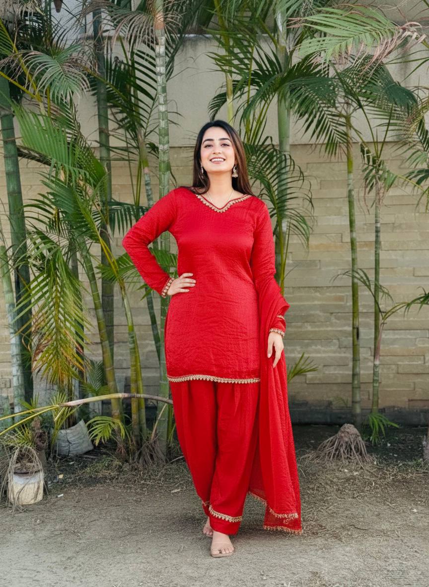 Fendi Satin Farsi Salwar Set
