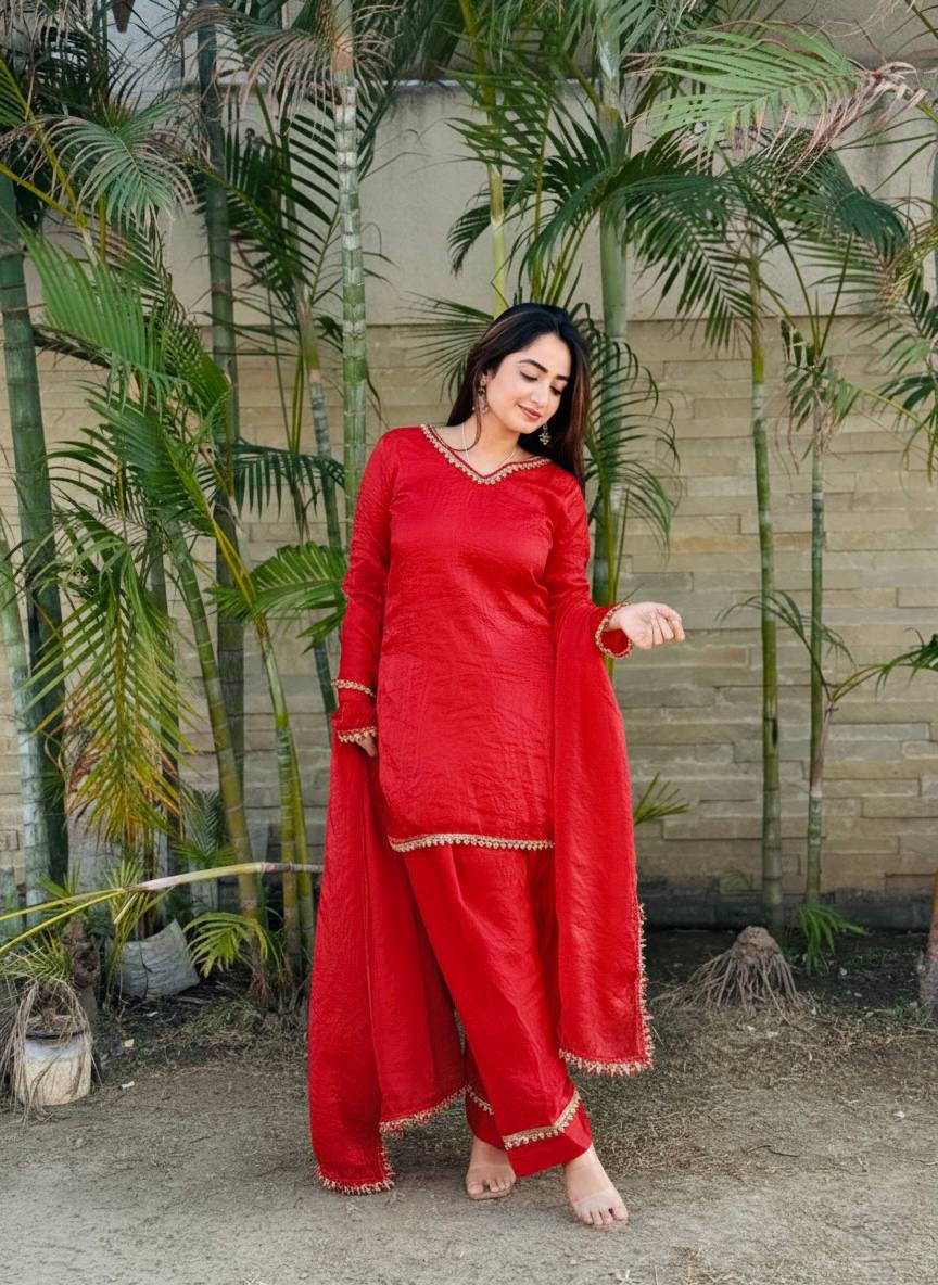 Fendi Satin Farsi Salwar Set
