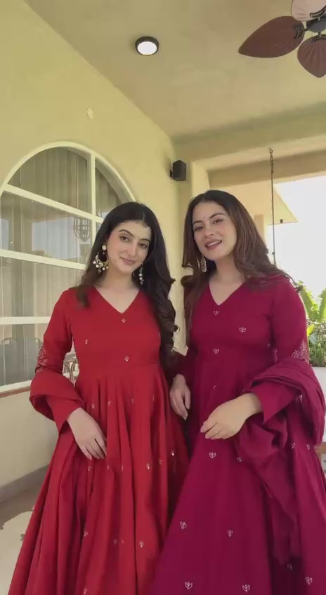 Roman Silk Designer Anarkali Se