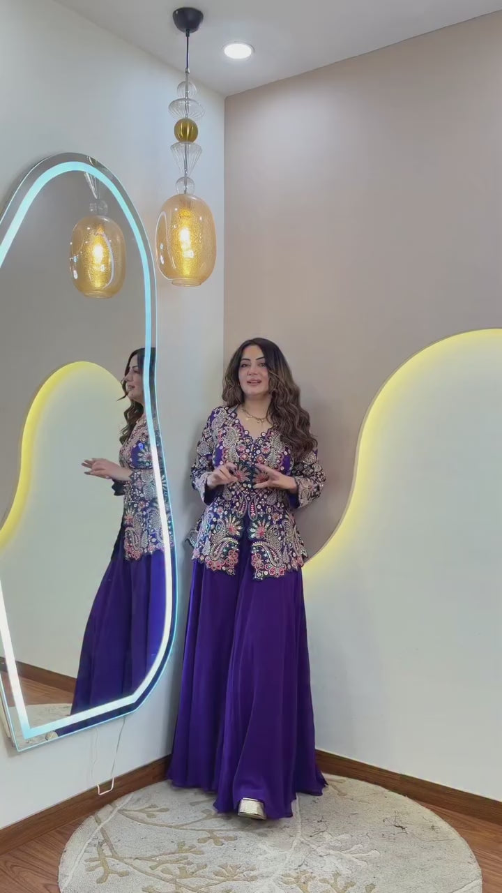 Georgette Sequin Embroidered Co-ord  Set