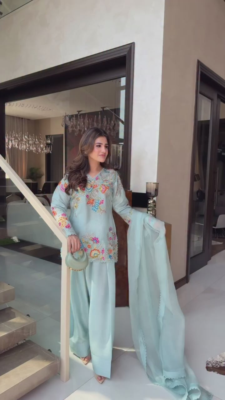 Crape Silk Farsi Salwar Set