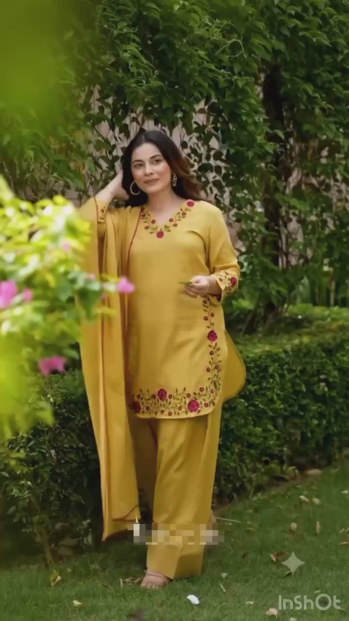 Pistachio Mal Chanderi Farshi Set